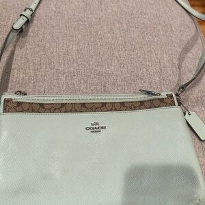Coach Mint Green and Brown Crossbody Bag